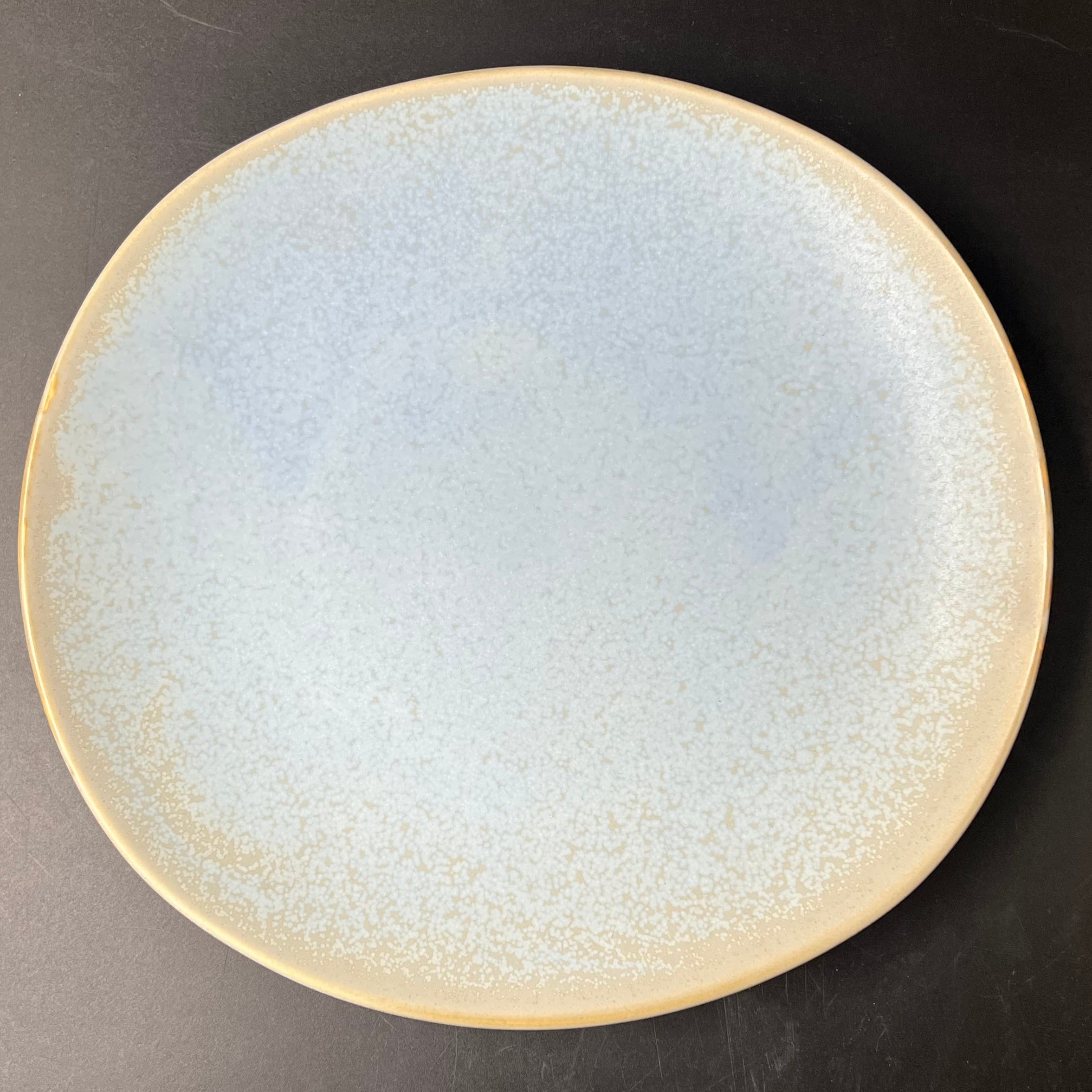 OUTLET 結晶釉 楕円大皿 青 【陶あん】 京焼 清水焼 | 京焼 陶あん  