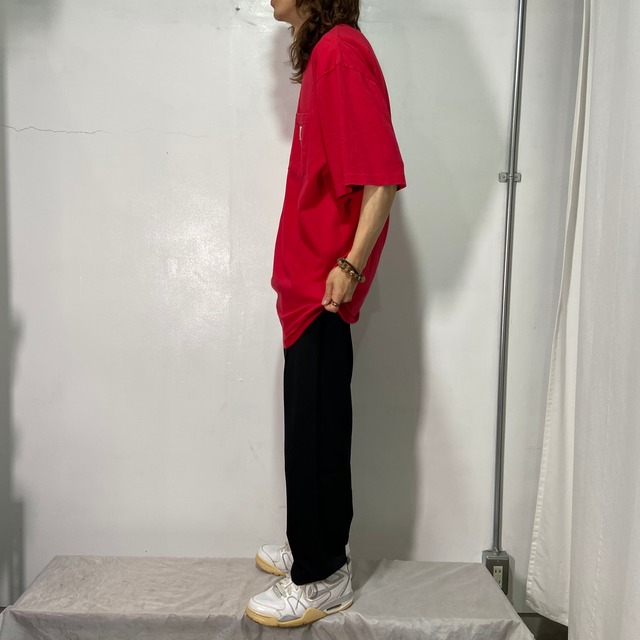 『送料無料』Carhartt カーハート　ポケットTシャツ　ポケT　XL 赤　ストリート