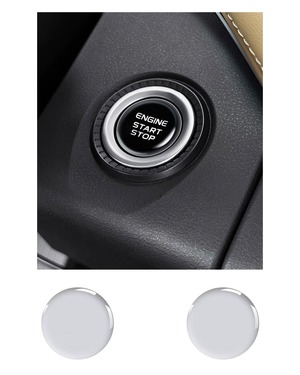 【特価処分】エンジンスタート ボタン スイッチカバー アクセラ BM/BY系 2013~ に適応 車 スタートボタンカバー エンジンスタートリング ストップカバー 透明
