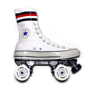SM " WHITE STAR " Canvas Quad Roller Skate