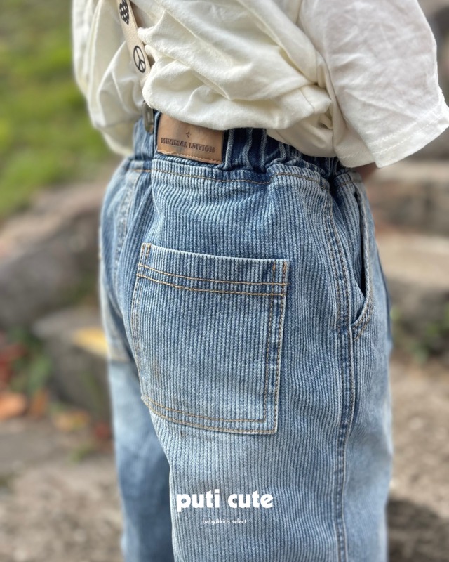90-100 ꒰ 即納 ꒱  Ribbed sand denim / MINIMAL ⸝⋆