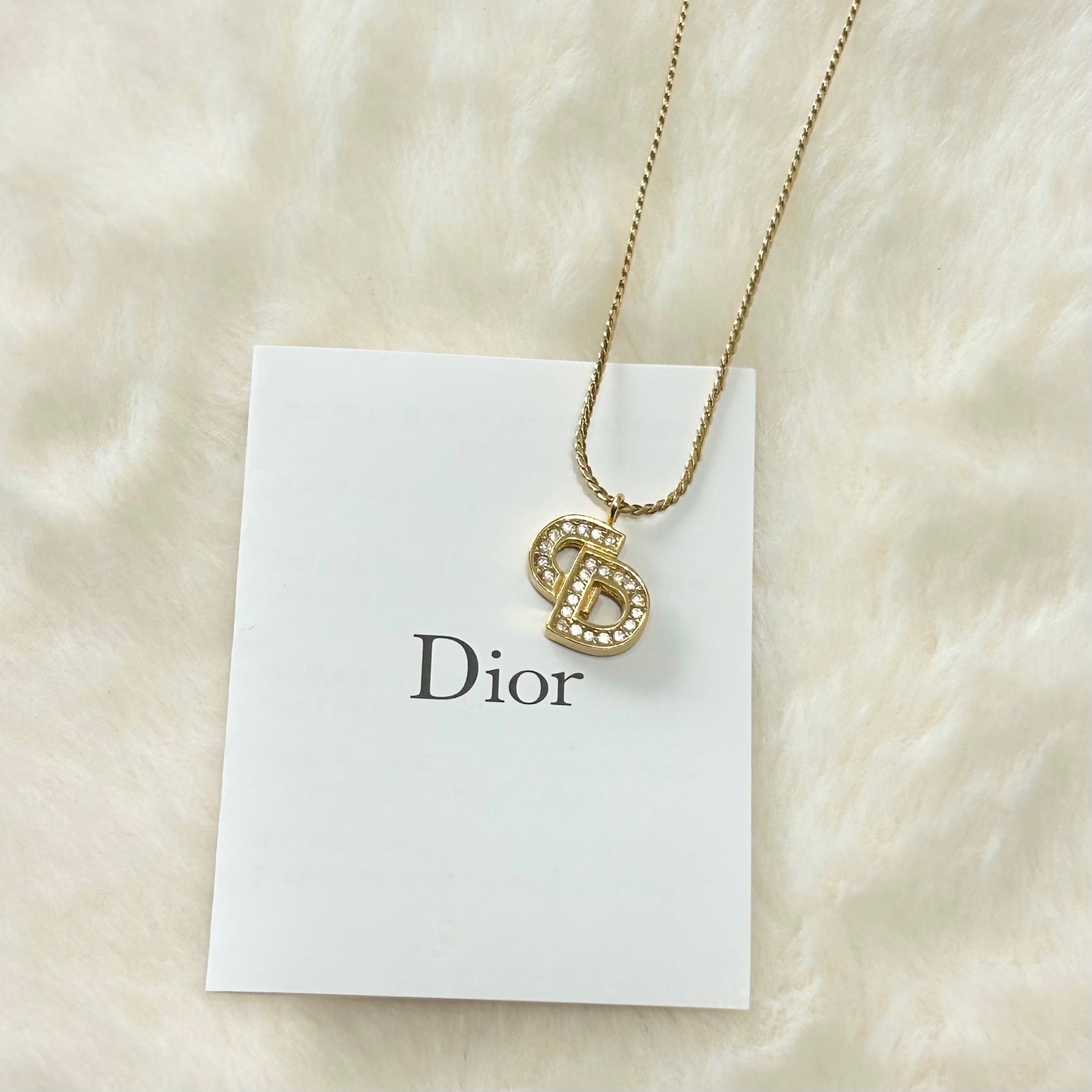 クリスチャンディオール/Christian Diorネックレス N5349】Christian Dior CD logo cut out mini necklace/クリスチャン