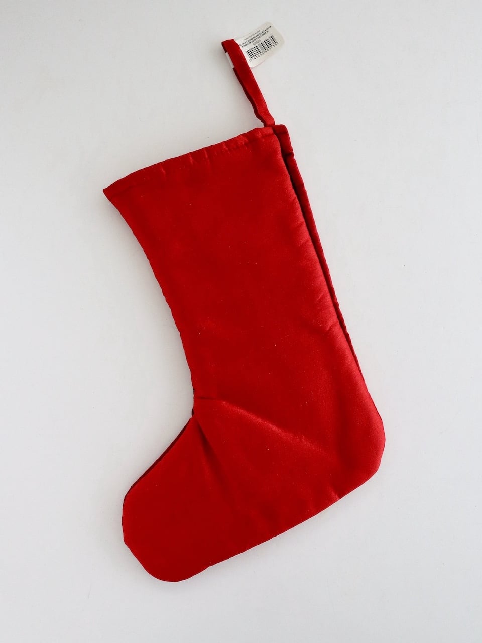 クリスマスソックス ベルベット 赤 / Velvet Sock with Tree