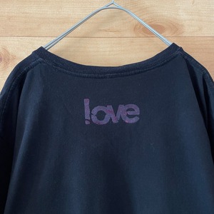 【ROYAL KINGDOM】ビッグプリント Tシャツ LOVE ロゴ Vネック バックロゴ  L US古着