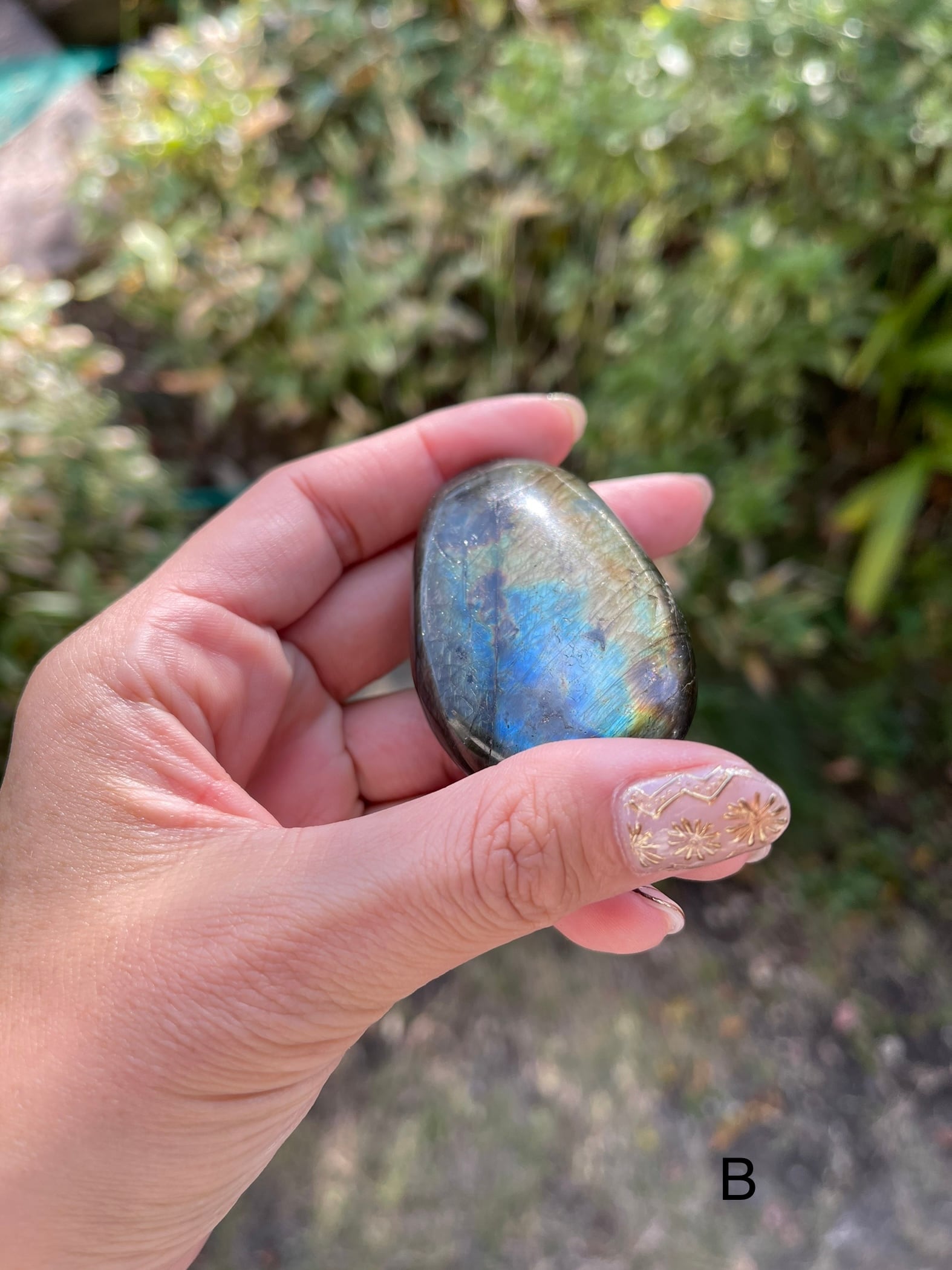 ラブラドライト　パームストーン(Labradorite　Palm stone）