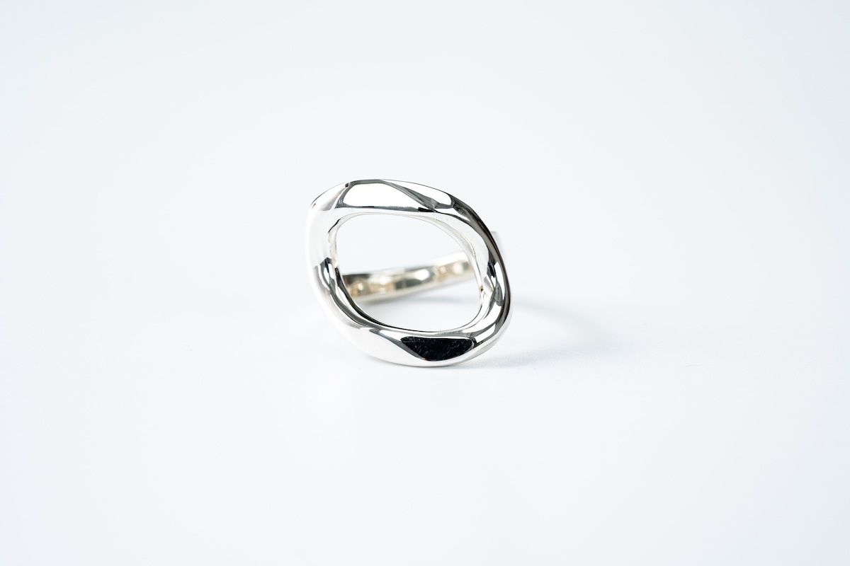 R-061 See through curve ring M | WAKAN SILVER SMITH online store