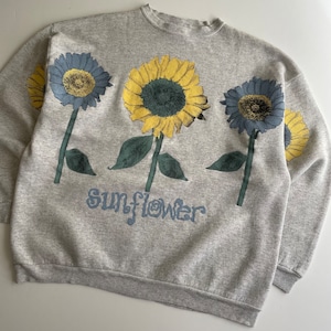 -USED- USA製 SUNFLOWER SWEAT SHIRTS -GREY- [L/XL]