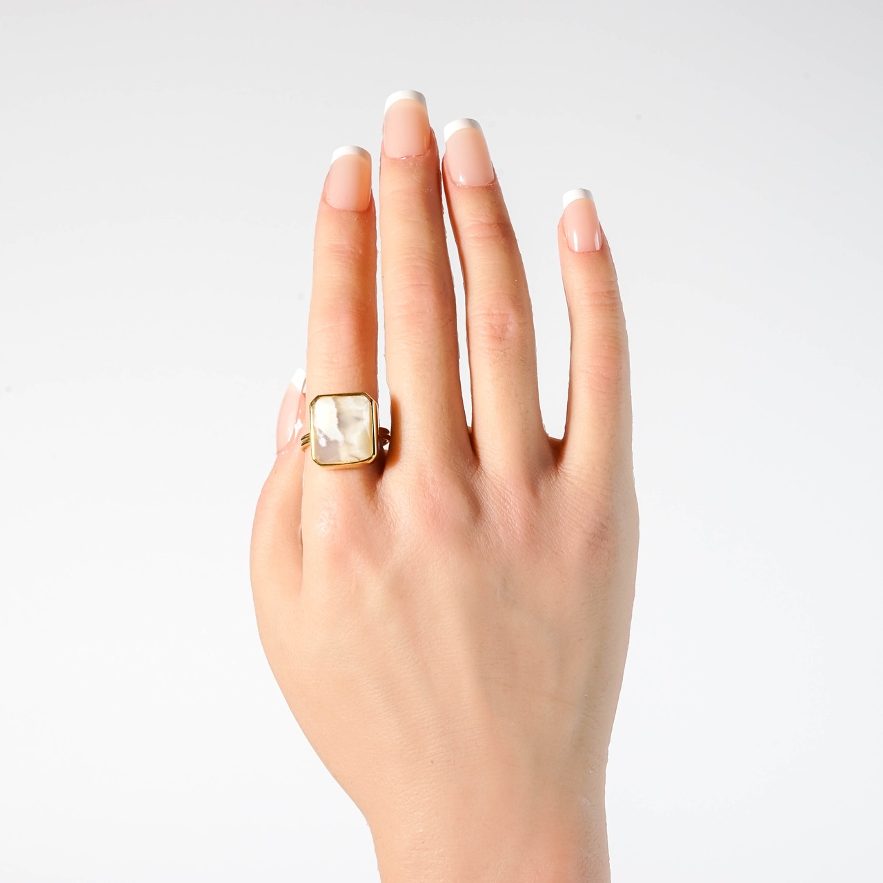 【free size】アゲート リング（No.68)