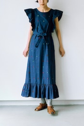 70's Marimekko mineral lights apron dress