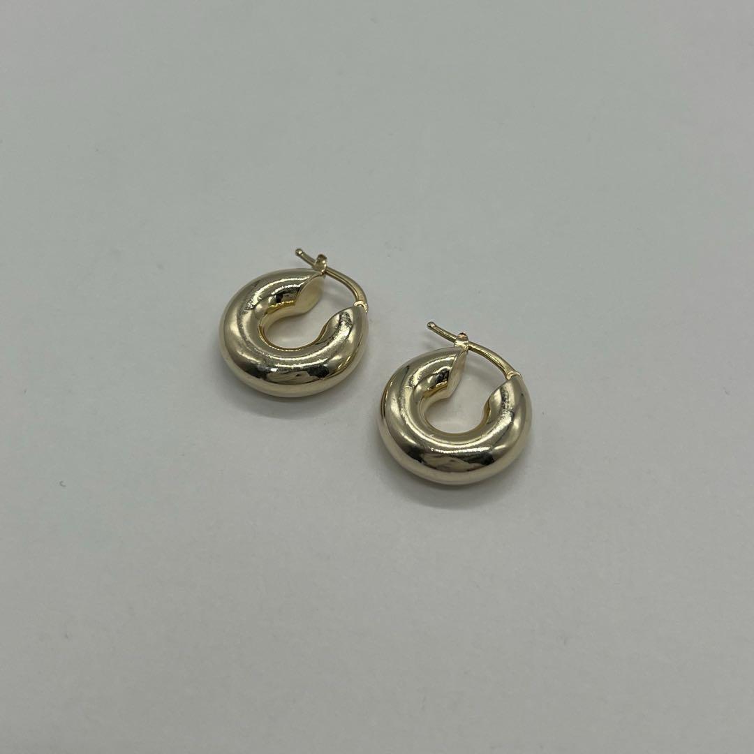 ジルサンダー JIL SANDER チャンキー フープピアス ゴールドカラー  