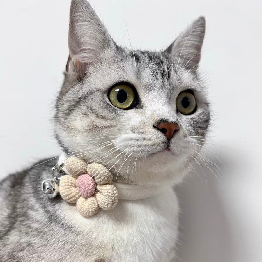 Flowerポイント首輪 猫 チョーカー 花 | nyanpets 猫グッズ専門店