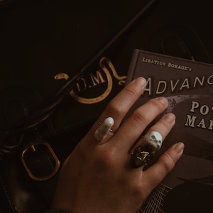 Mermaid's tear and heart  ring