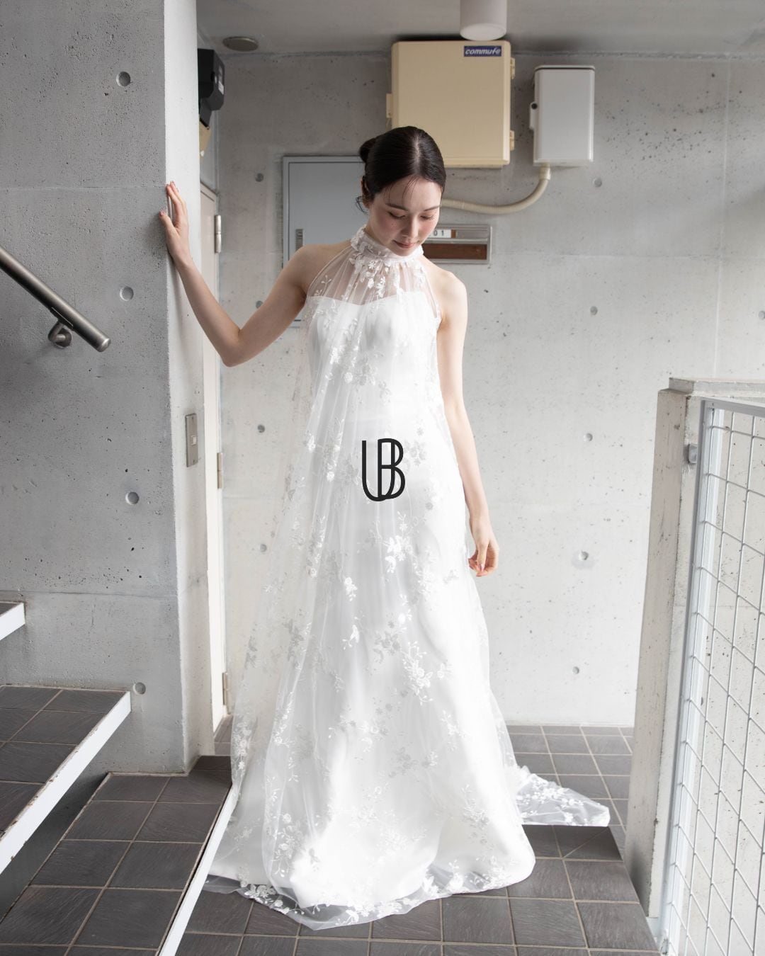 ウェディングドレス チュール パール ビジュー 商品番号：WD64