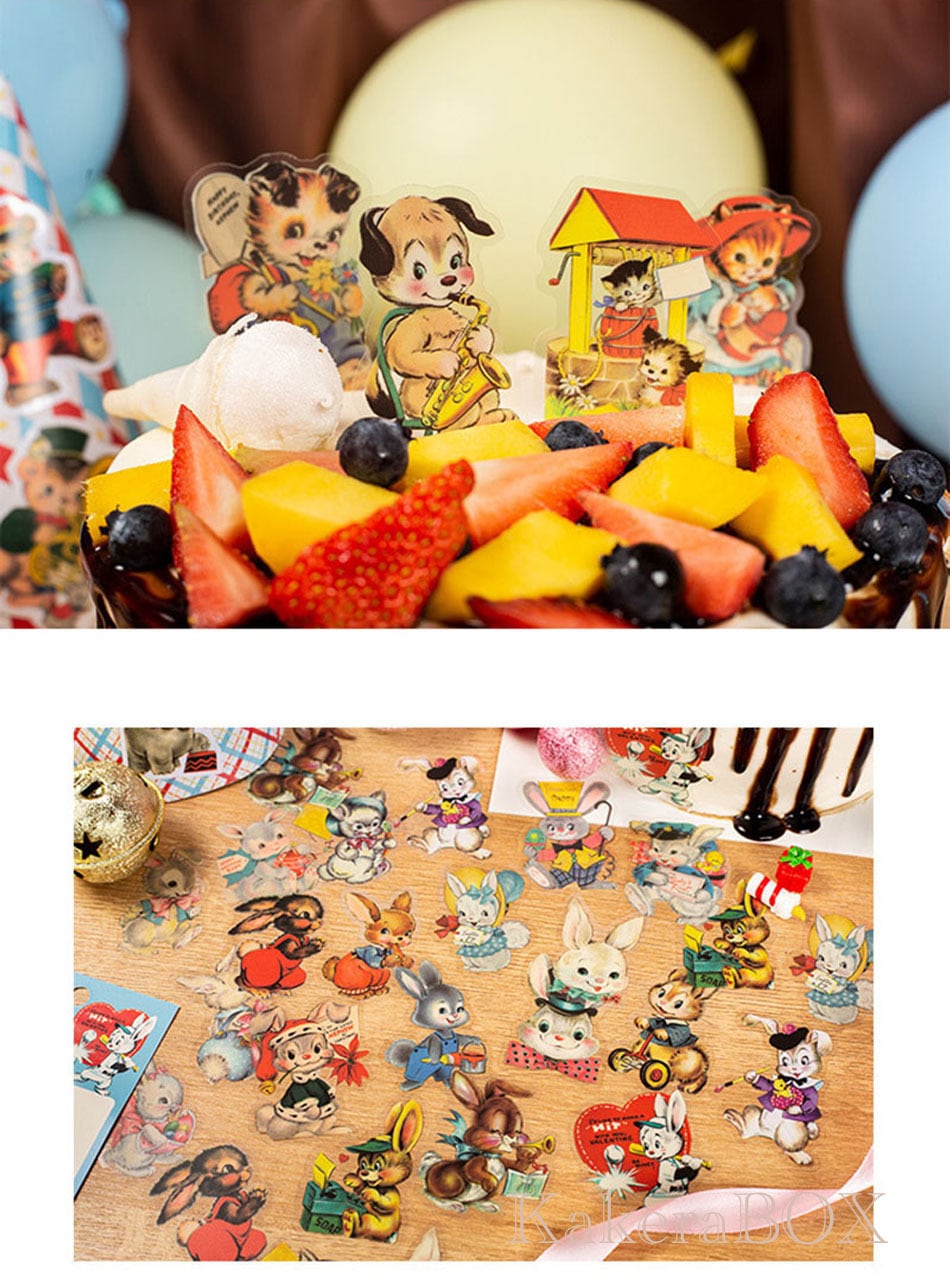 レトロアニマルステッカー | KakeraBOX