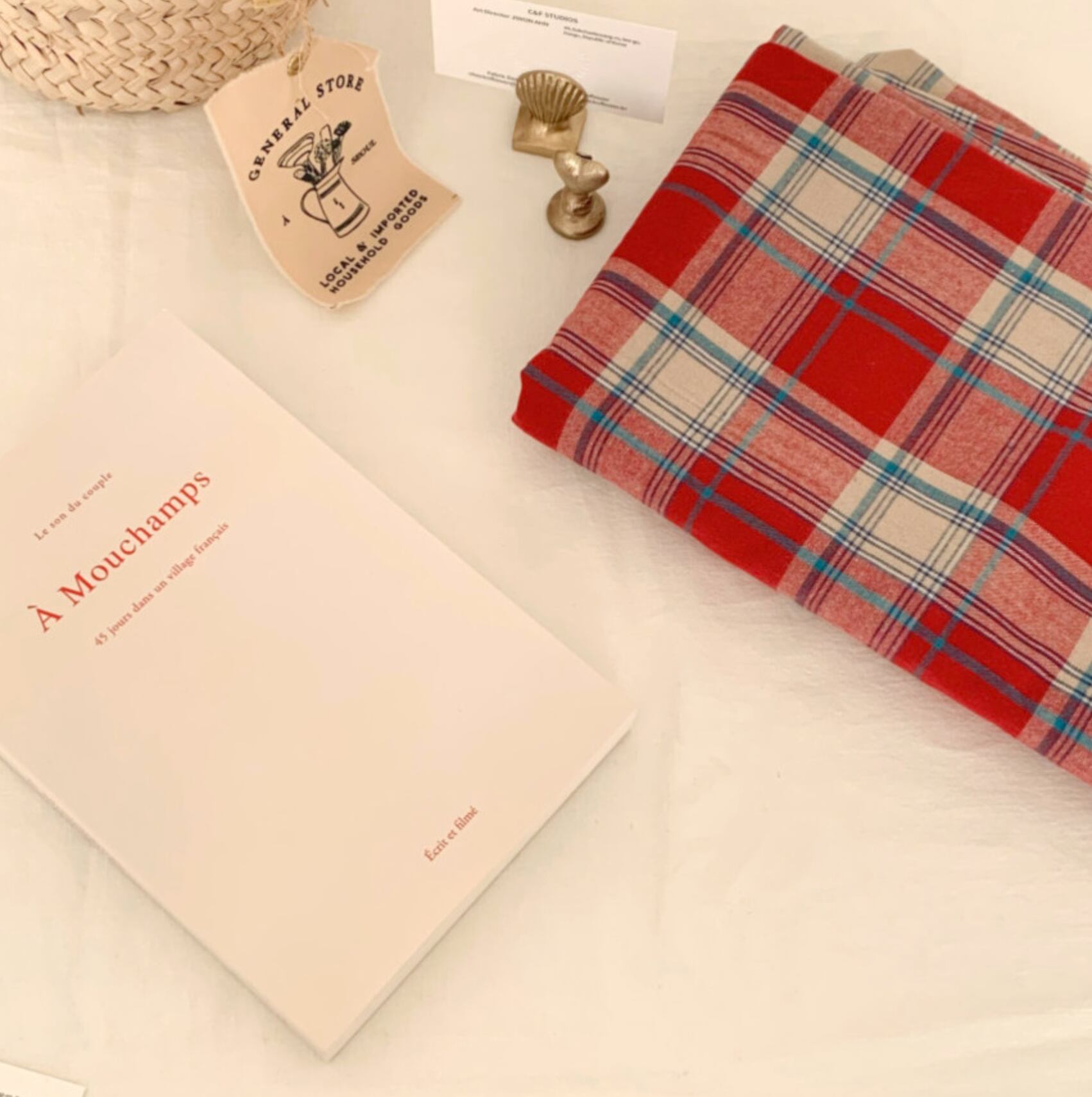 【予約】スカーレット　チェックコットン生地「３」