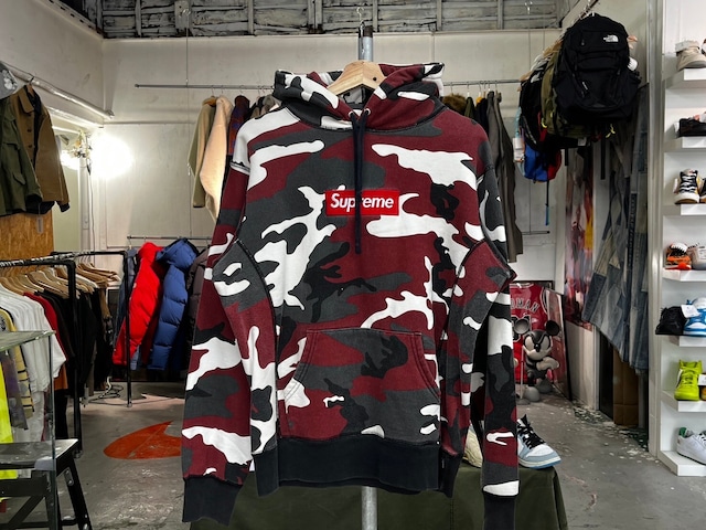 DREAM PRICE!!! Supreme BOX LOGO PULLOVER RED CAMO MEDIUM 51047