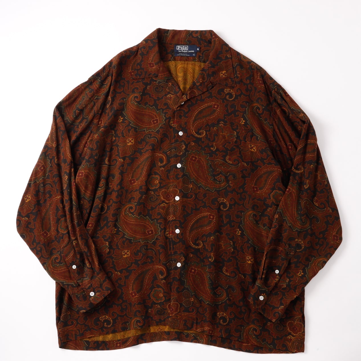 わ*ん様 Ralph Lauren & Poloまとめ売り 極美品】80s Ralph Lauren special rayon shirt big size L/S Paisley