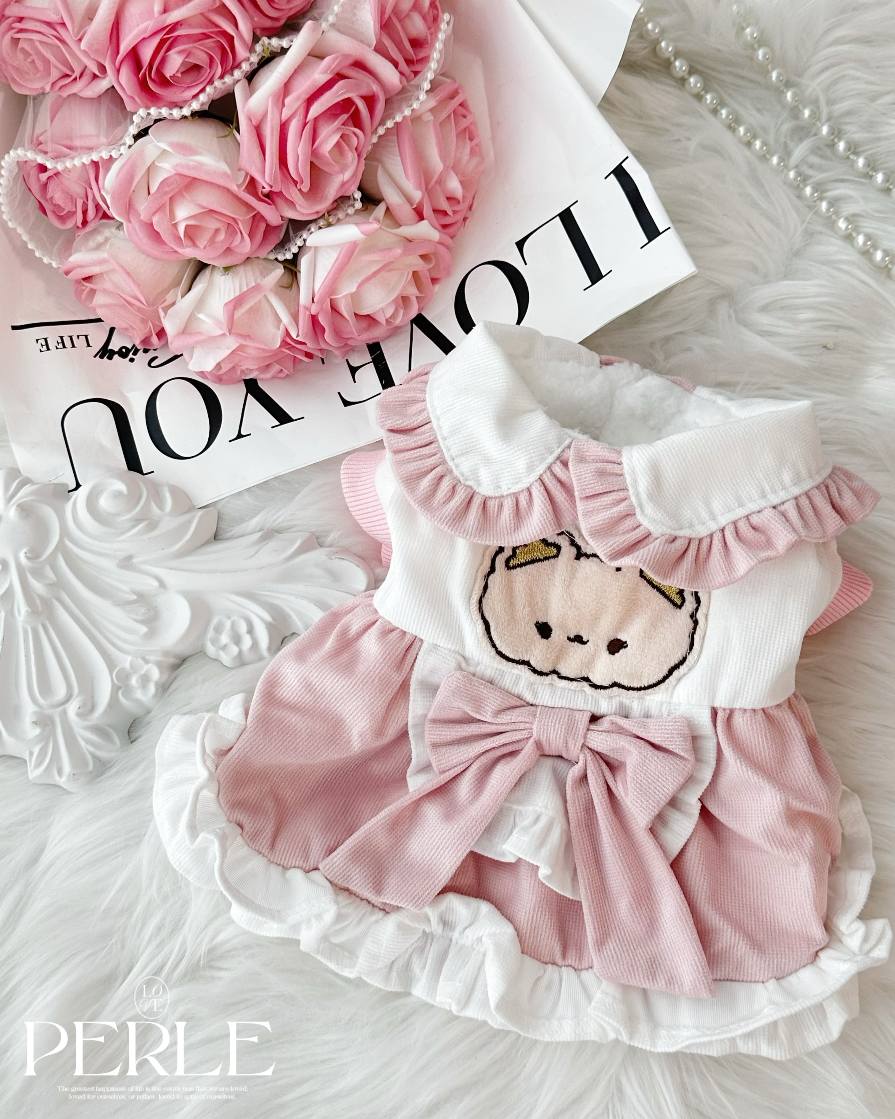 Pink Apron pet dress