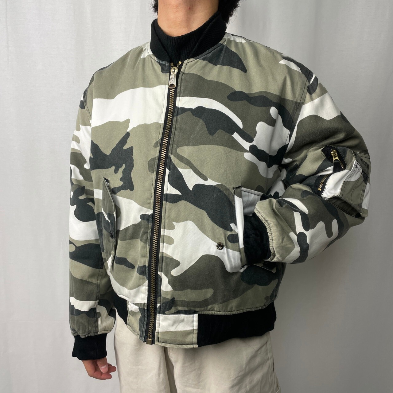 FOSTEX GARMENTS MA-1タイプ フライトジャケット シティーカモ メンズM 