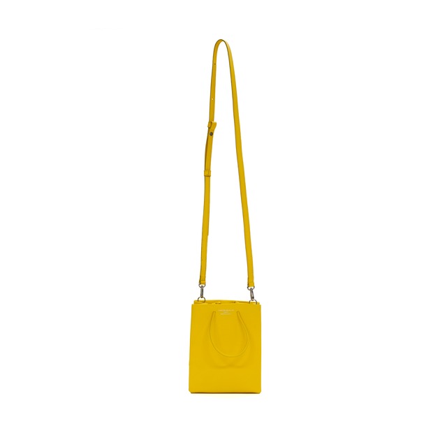 Leather Paper Bag Mini - Yellow