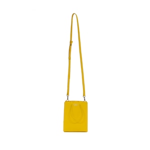 Leather Paper Bag Mini - Yellow