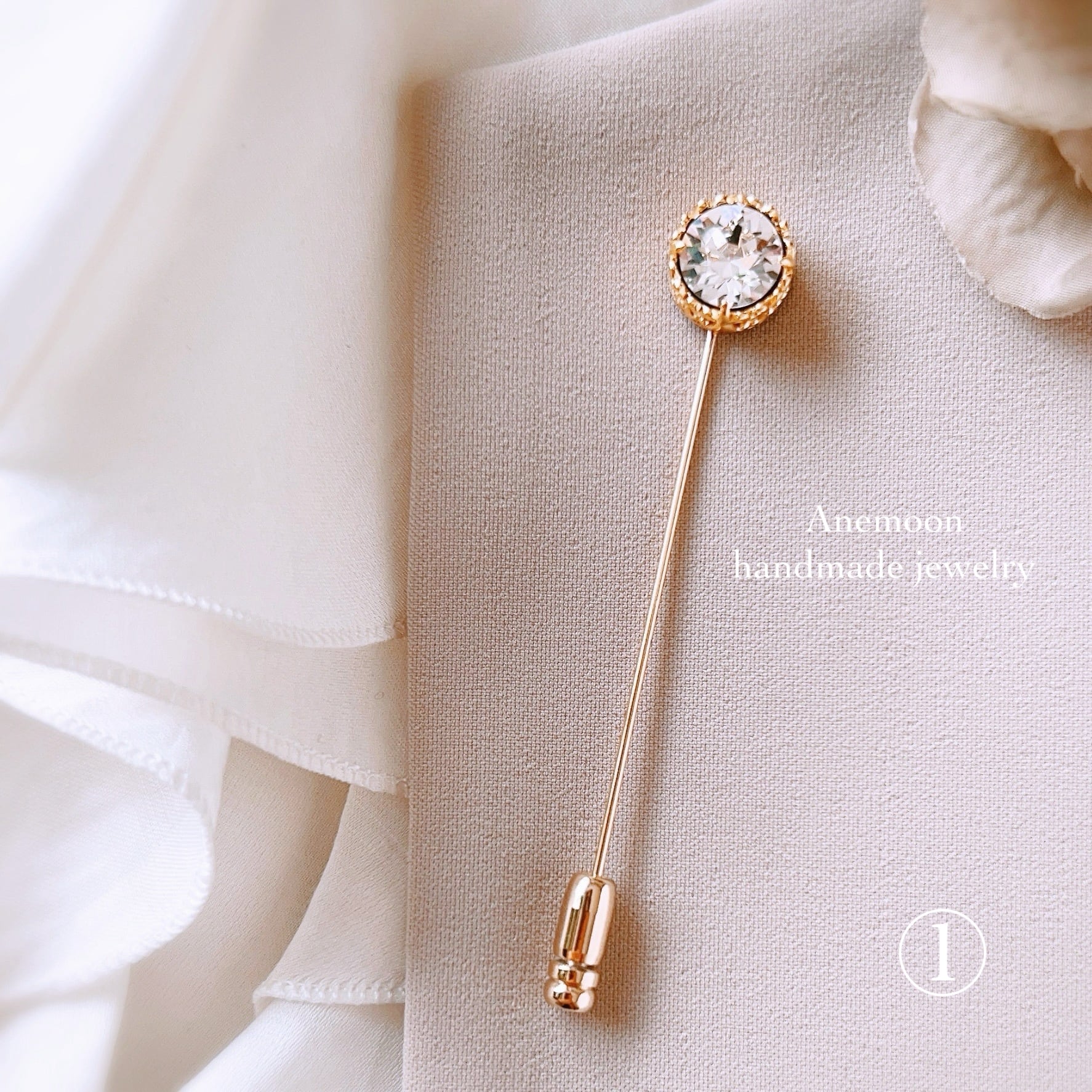 ✧₊⁎フルールドリスクラッシック飾りピン ハットピン ラペルピン 長さ