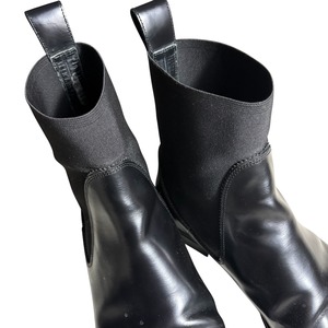 BALLY black leather chelsea boots