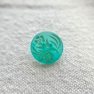 グリーン 2輪フラワー 15mm