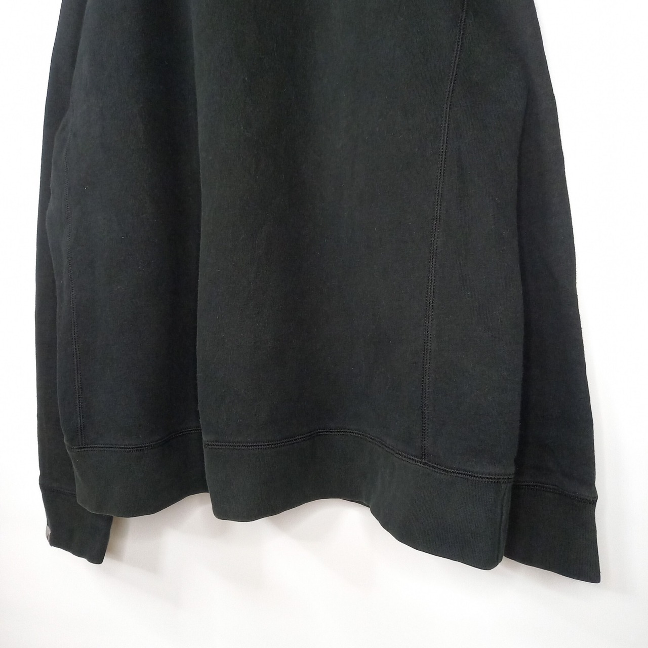 00s　ラッセル　スウェット　トレーナー　プレミア　無地　刺繍ロゴ　ブラック　L