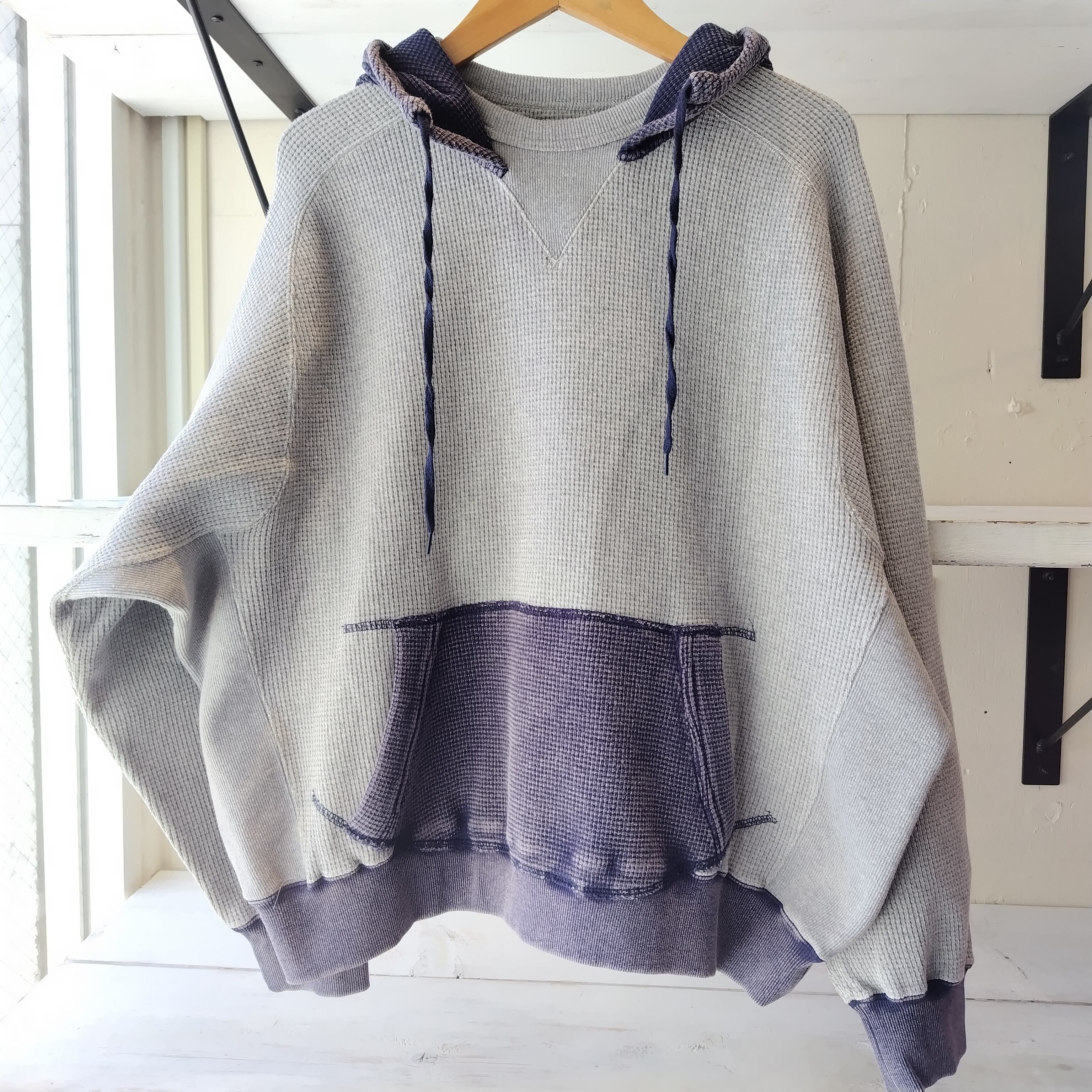 新品 LongBeach x IMPRESTORE ネイビー L フットボールT XLサイズ LongBeach x IMPRESTORE 別注 フェードネイビー ナンバリング