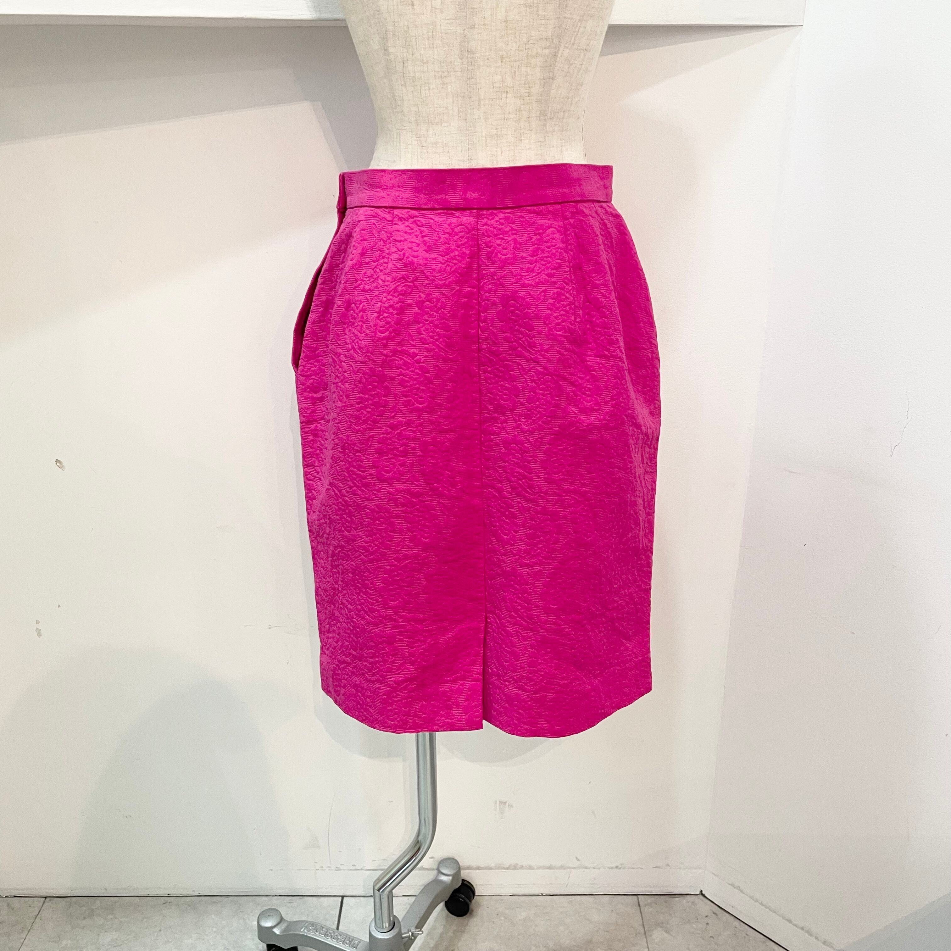 ysl/skirt/pink/mini/イヴサンローラン/スカート/台形スカート/ピンク