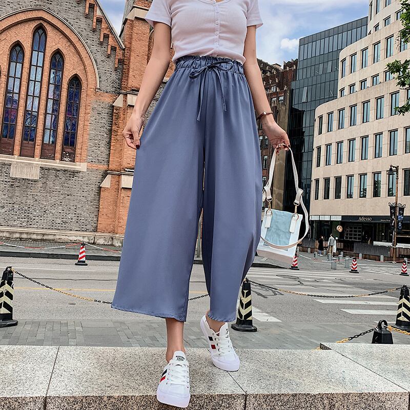ガウチョパンツ ワイドパンツ レディースファション 韓国風 合わせやすい S M L Ll ボリューム感がたっぷり ウエストゴム シフォン ブラック ブルー ピンク レッド Elegant ガウチョパンツ ワイドパンツ レディースファション 韓国風 合わせやすい S M L Ll ボリューム感がたっぷり ウエストゴム シフォン ブラック ブルー ピンク レッド Elegant