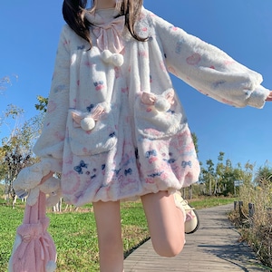 ゆめかわ♡ボンボン付きもこもこロリィタジャケット jya39 ゆめかわ♡ボンボン付きもこもこロリィタジャケット jya39