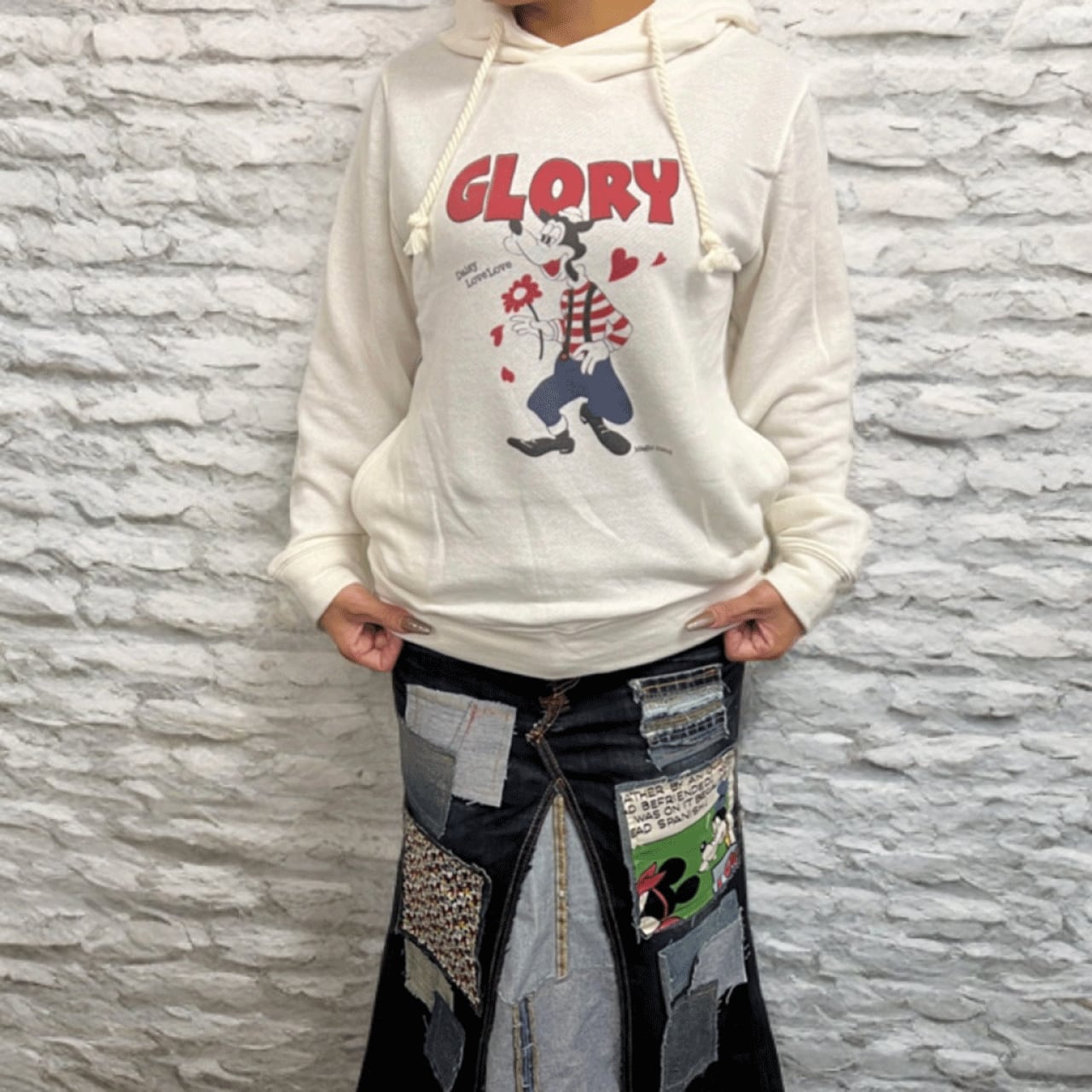 【グローリー】 オリジナル裏毛長袖パーカー ワンサイズのみ レディース