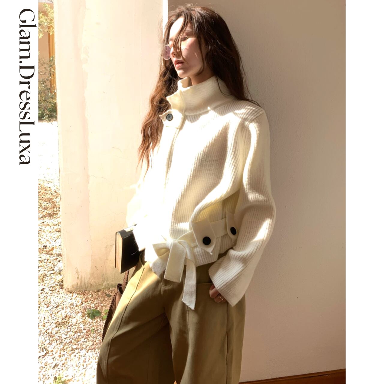 Belted Knit Jacket/3color_K81