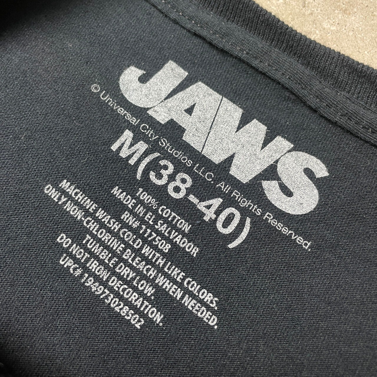 JAWS ジョーズ ムービー アトラクション Tシャツ メンズM 古着 映画 
