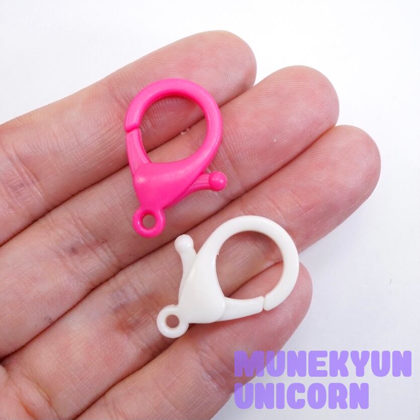 O175【30個セット】プラスチック カニカンS 30個セット | デコパーツと