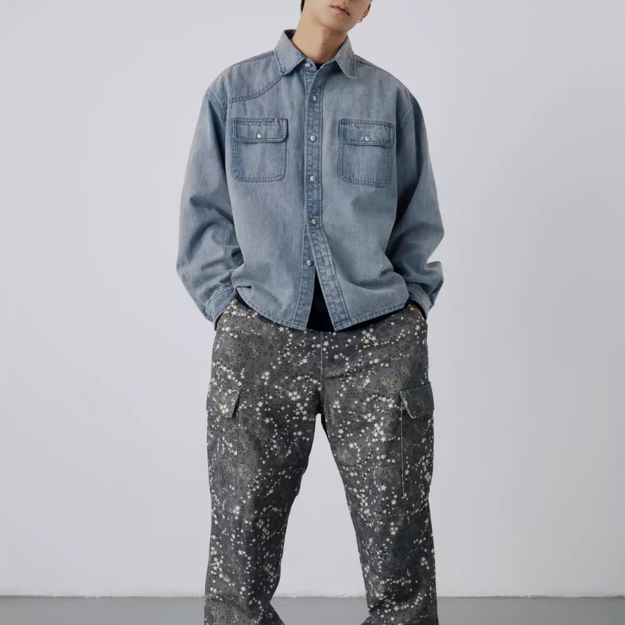 ヴィンテージ デニム ウエスタンシャツ A1980 - 4