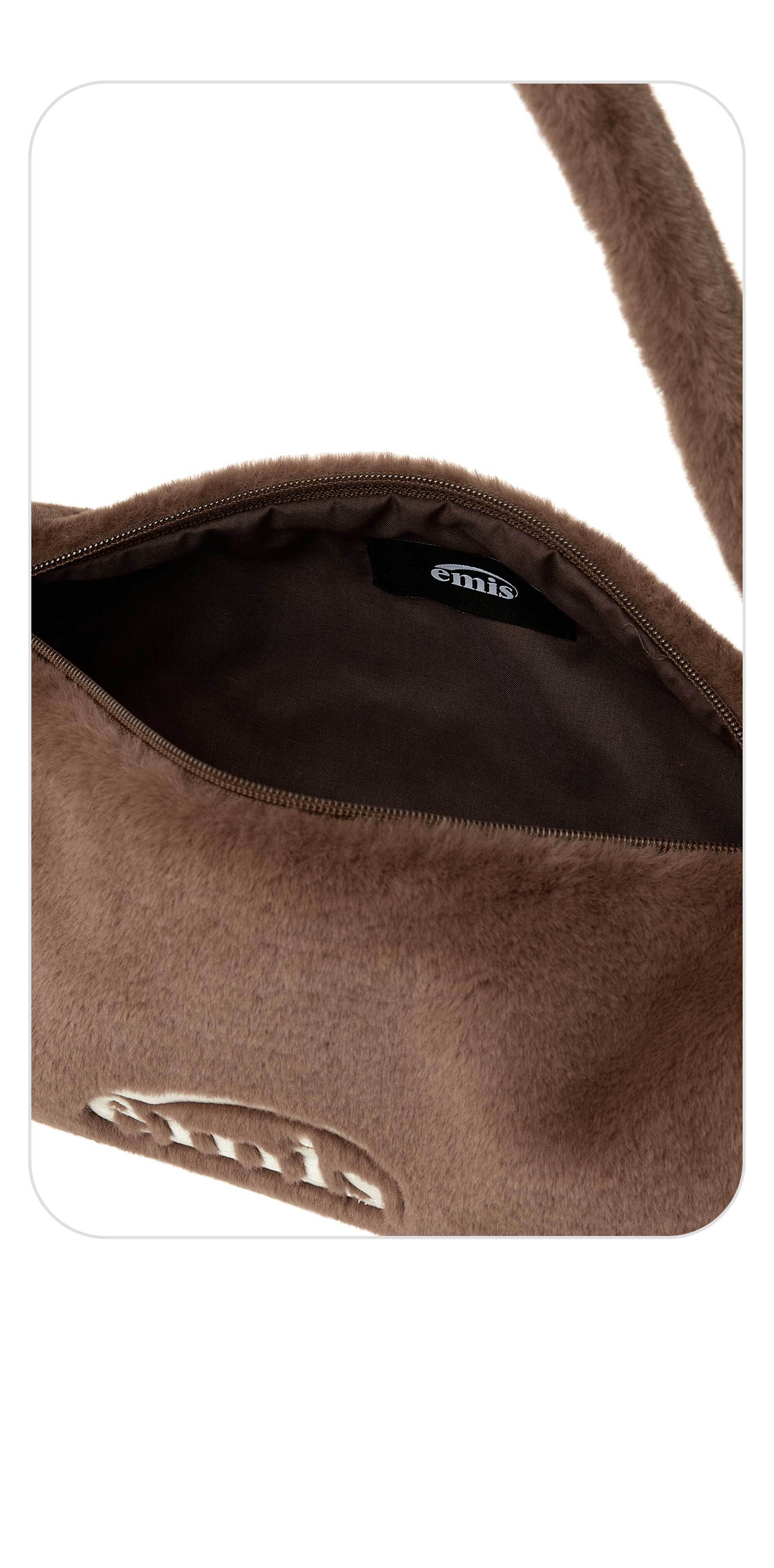 人気 ★EMIS★ NEW LOGO FUR BAG ☆【emis】 FUR CYLINDER BAG-3color | もごつ