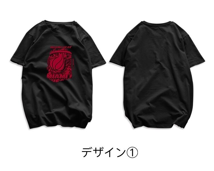 【トップス】MIAMI HEAT なバスケットボール半袖Tシャツ 22004141351J