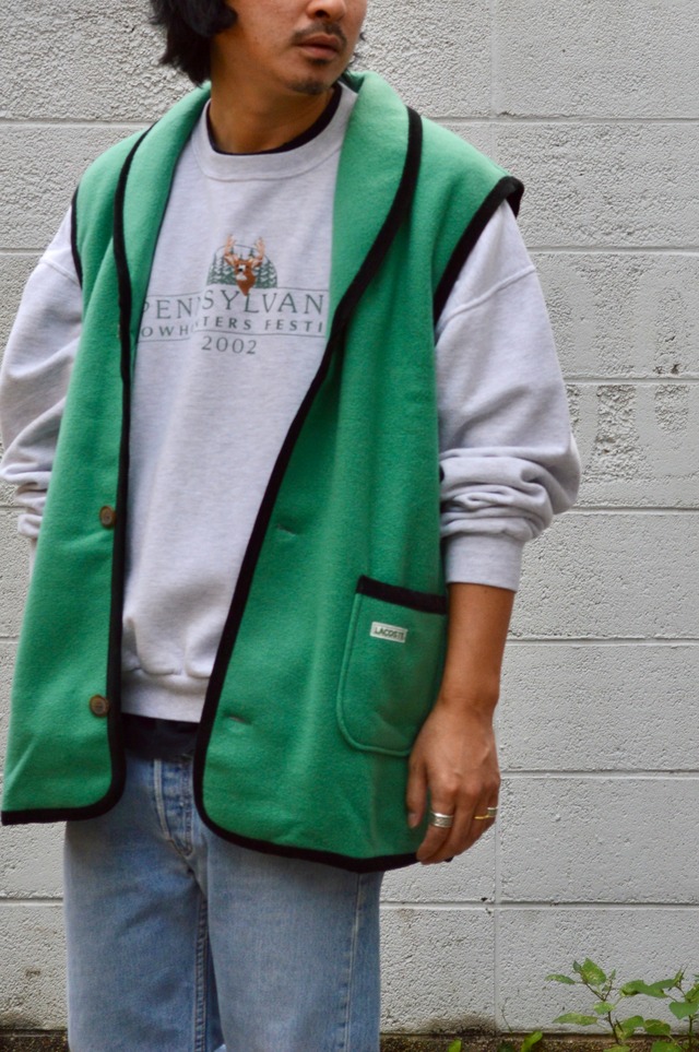 LACOSTE 70s-80s CHEMISE LACOSTE Home Fleece Vest Dead Stock ラコステ 1970 デッドストック フリースベスト