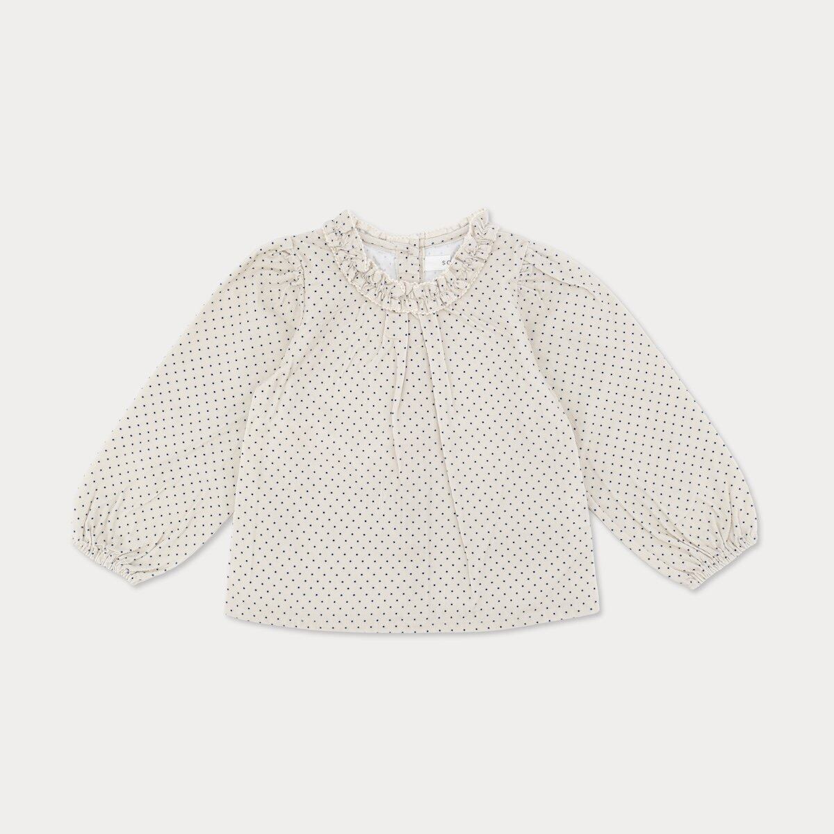【即納】Dot Rib Blouse-Cream /Ssize/soye