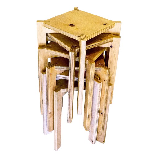 Plywood stool （プライウッドスツール）３脚セット
