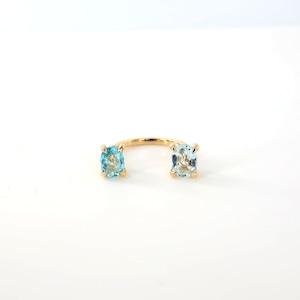 <NEW>Muse 2 Stones Petit Open Ring