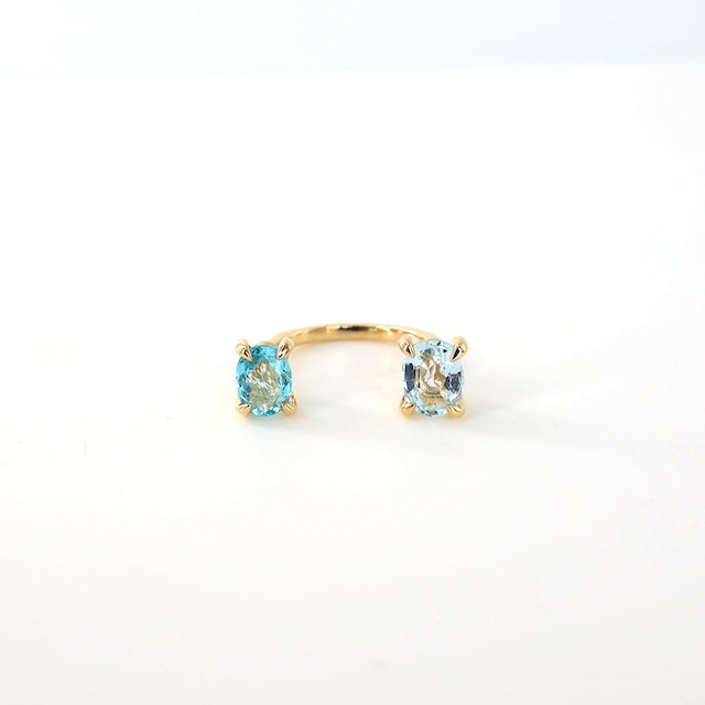 Muse 2 Stones Petit Open Ring