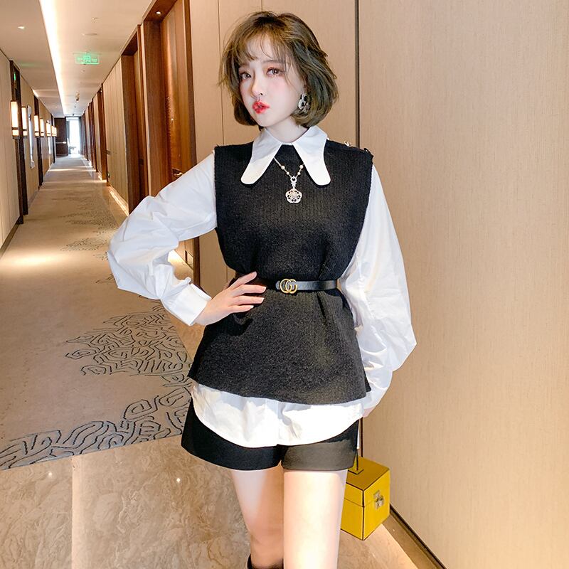 ニットカラーシャツ スプリング 春物 ハーネス ベルト ピュア MIUCO33240104277