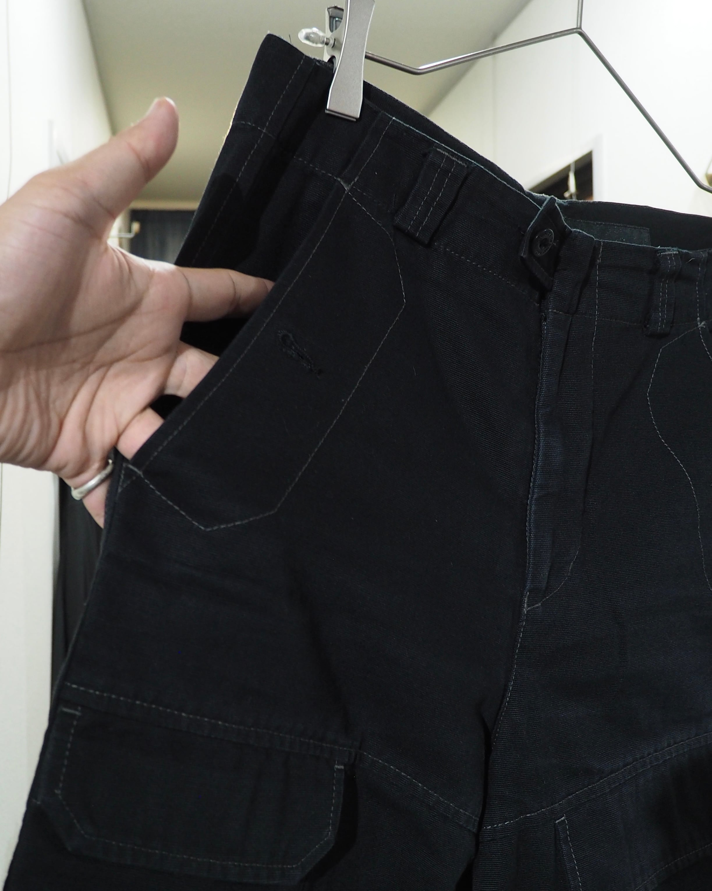 ” MARITHE + FRANCOIS GIRBAUD ” Black Shuttle Wide Cargo Pants