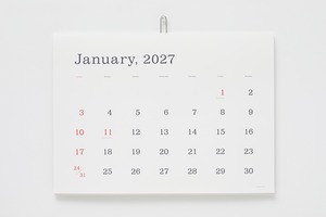 ANDO GALLERY 2027 Calendar (アンドーギャラリー) 葛西薫 2027年 カレンダー【罫線なし】