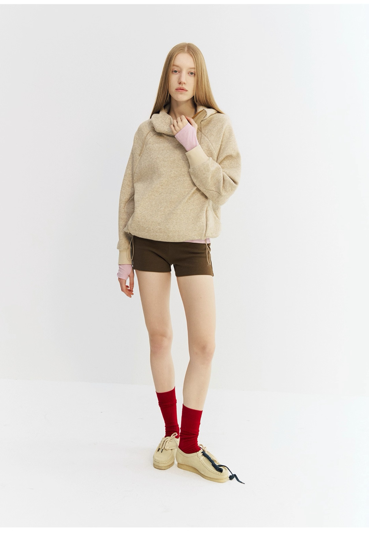 NORYBRAND Wool Blend Hooded Sweater