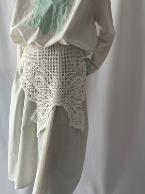 Butterfly pattern crochet side skirt
